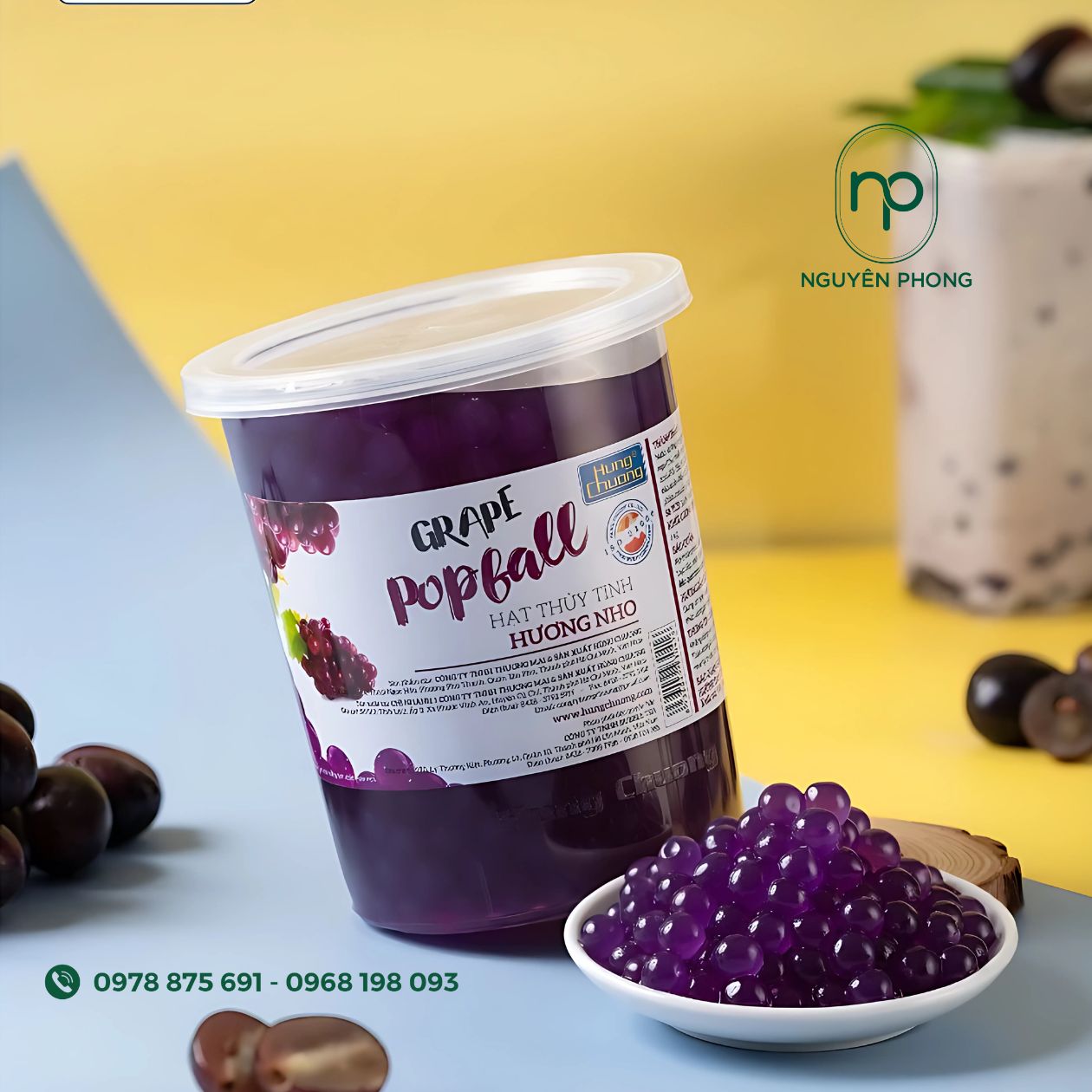 Mẫu tem dán trân châu giòn